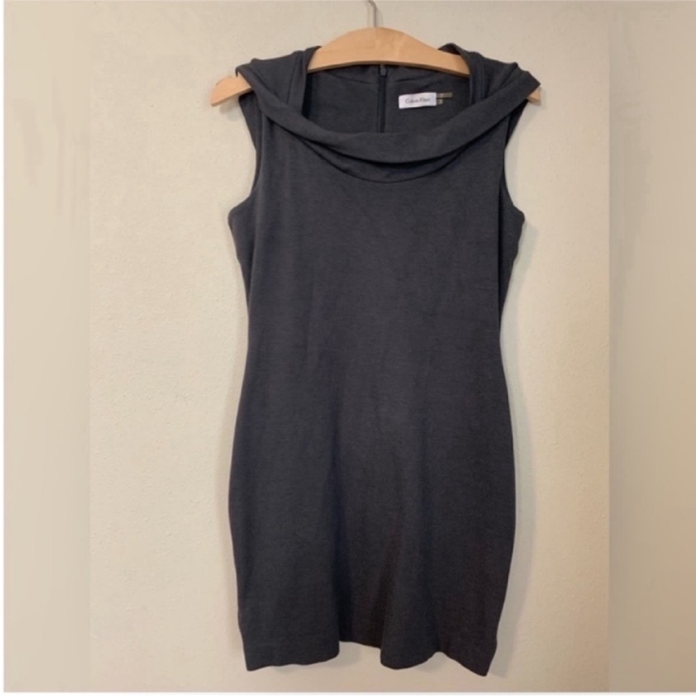 Calvin Klein Dark Gray Sleeveless Dress